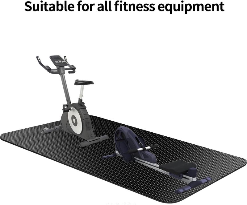 EVEME Treadmill Mat,Bike Mat Compatible with Peloton Bike Elliptical Treadmill,Folding Pad Exercise Equipment Under Exercise Trainer Pad for Stationary Indoor Spin - Image 5
